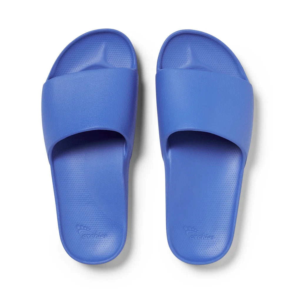 ARCH SUPPORT SLIDES CAPRI BLUE – Miss Goody Shoes