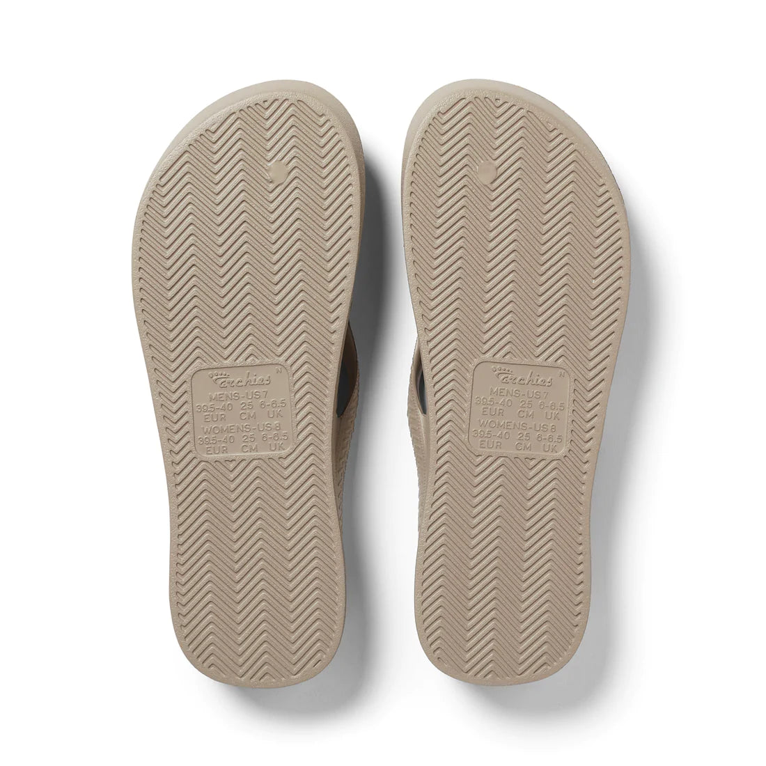ARCH SUPPORT THONGS - TAUPE CRYSTAL
