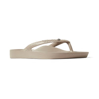 ARCH SUPPORT THONGS - TAUPE CRYSTAL