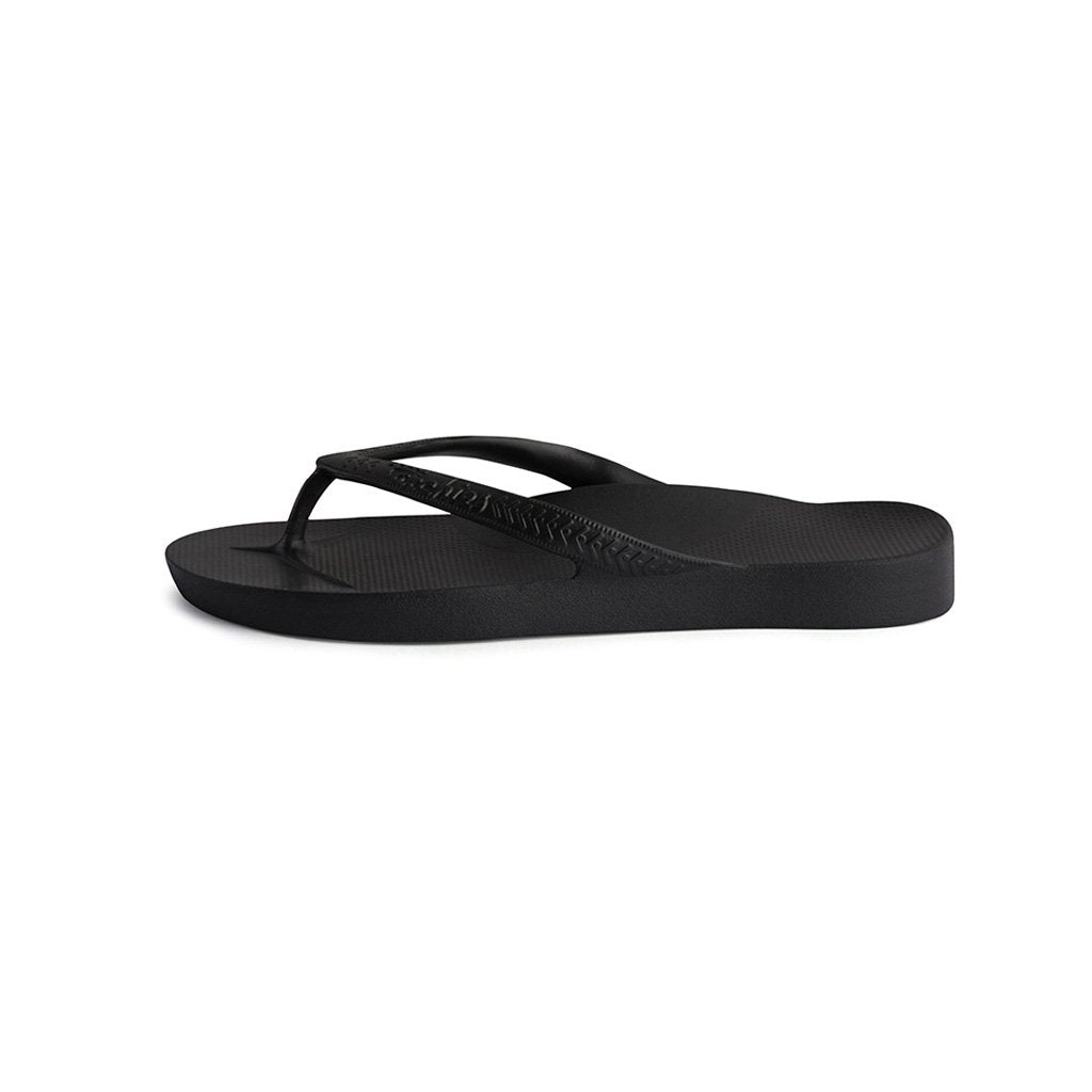 ARCH SUPPORT THONGS - BLACK