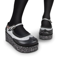 BROGUE GLITTER PLATFORM
