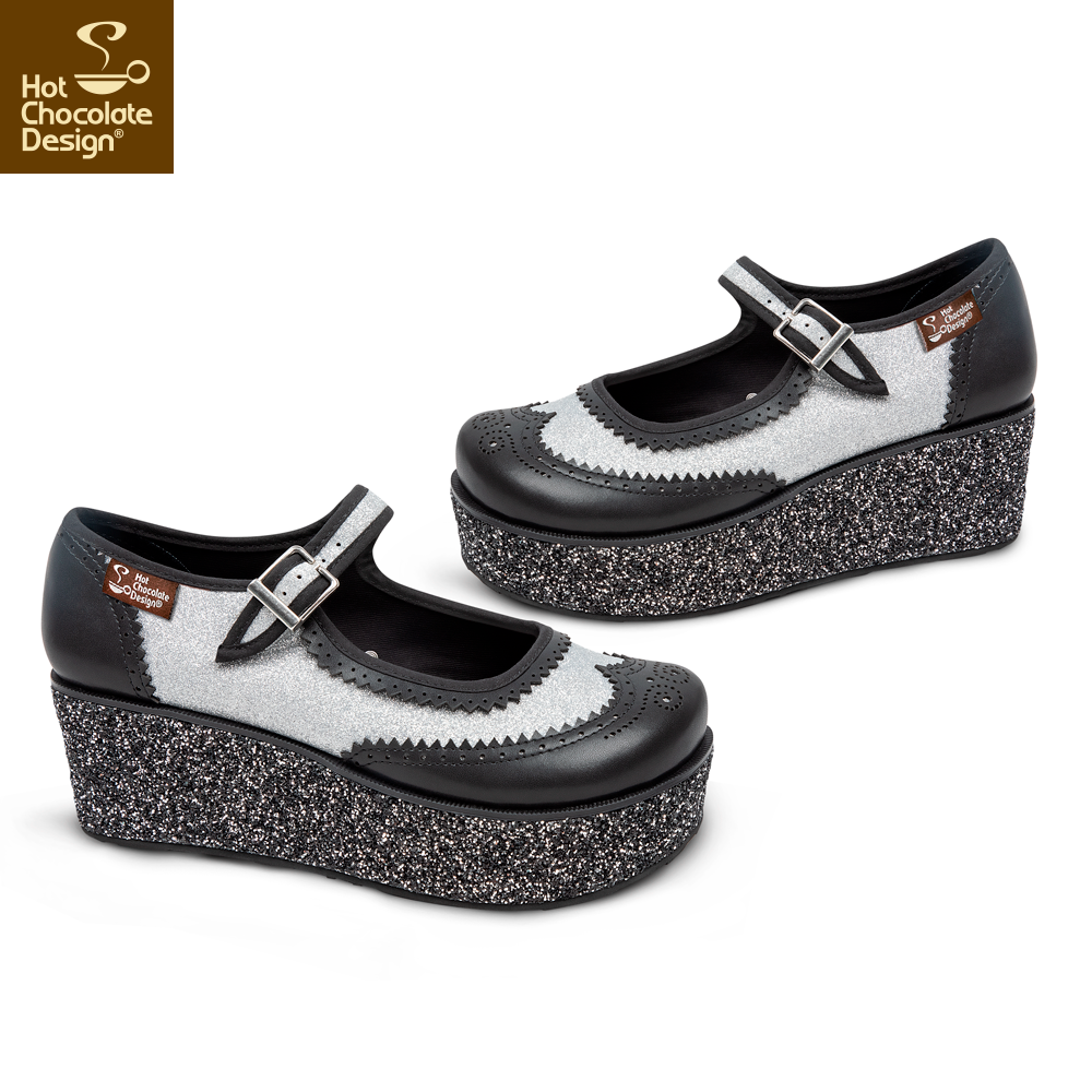 BROGUE GLITTER PLATFORM