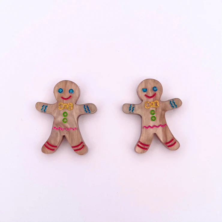 Gingerbread man store earrings