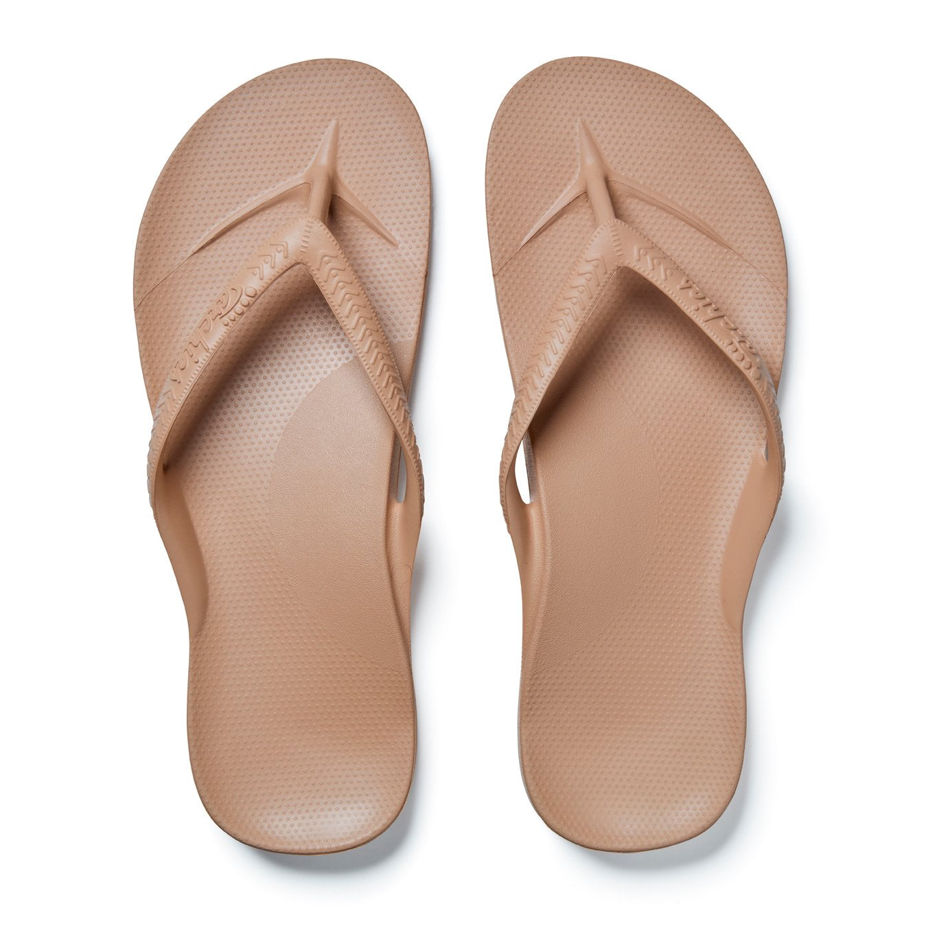 ARCH SUPPORT THONGS - TAN