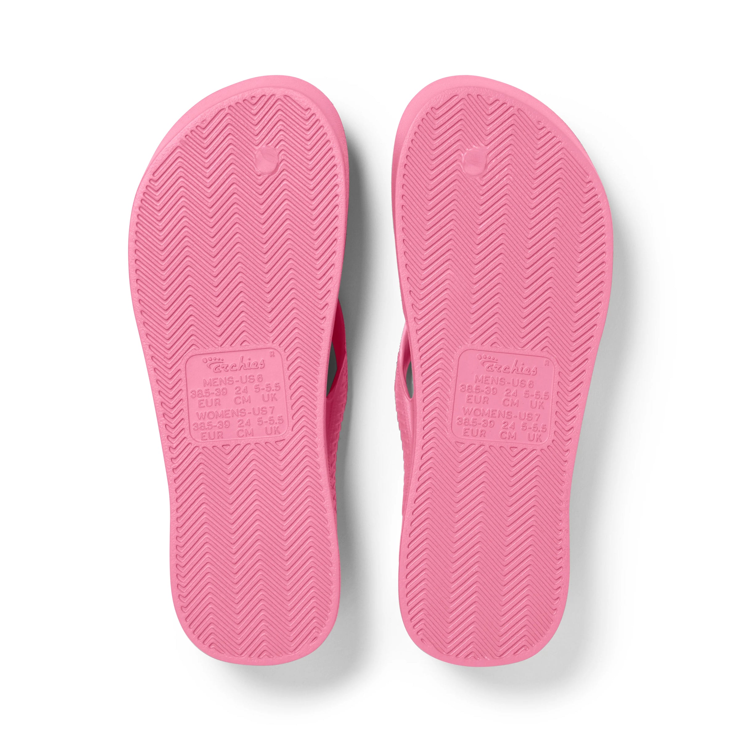 ARCH SUPPORT THONGS - HOT PINK