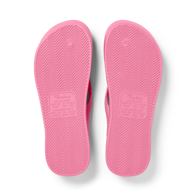 ARCH SUPPORT THONGS - HOT PINK