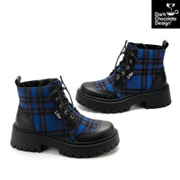 BLUE TARTAN BOOTS