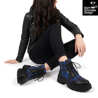 BLUE TARTAN BOOTS