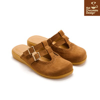 CAMEL SUEDE CLOGS PREORDER