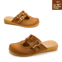 CAMEL SUEDE CLOGS PREORDER