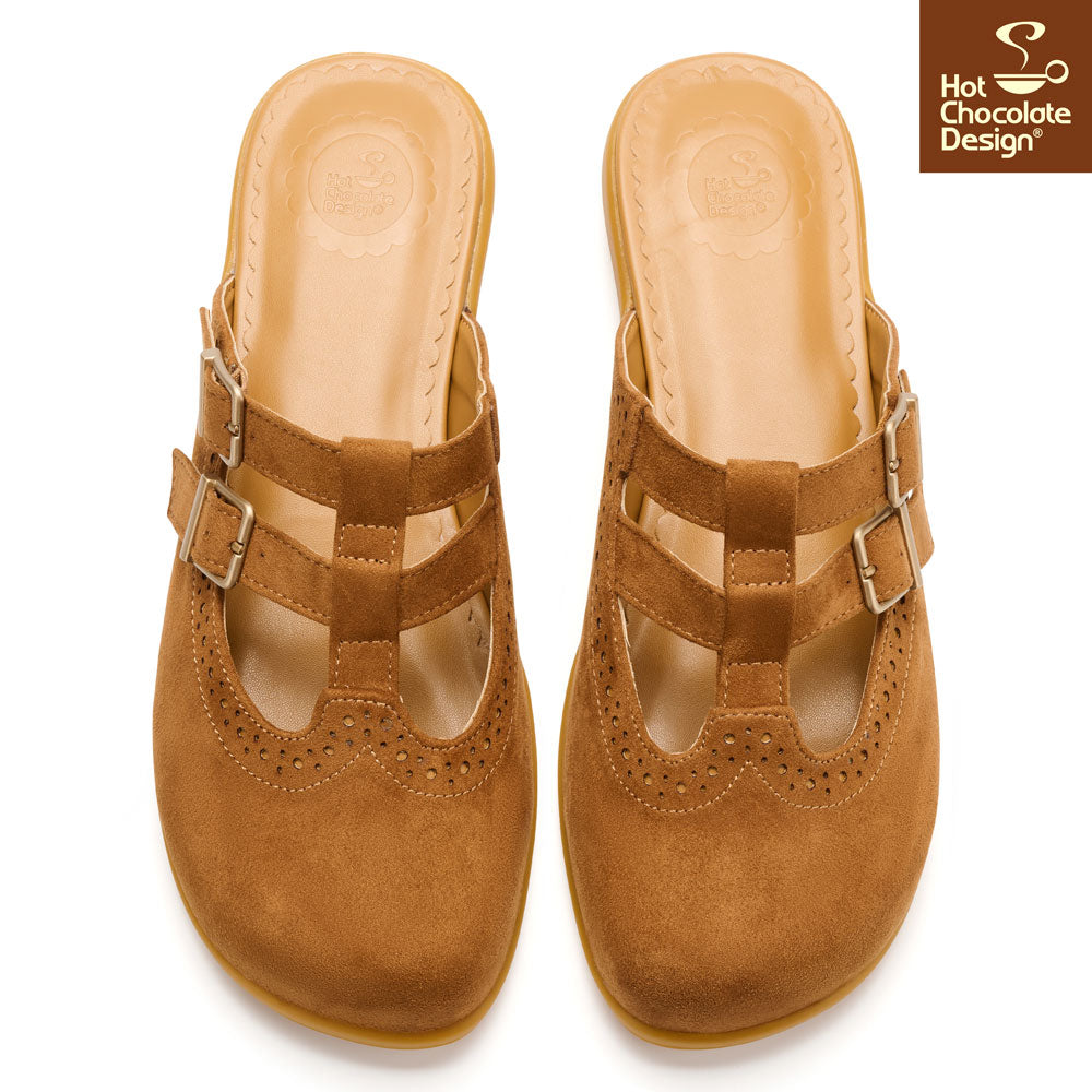 CAMEL SUEDE CLOGS PREORDER