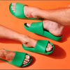 ARCH SUPPORT SLIDES - EXCLUSIVE KELLY GREEN