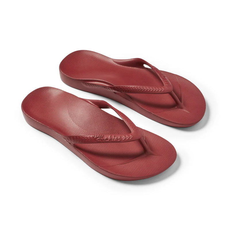 ARCH SUPPORT THONGS - SANGRIA RED