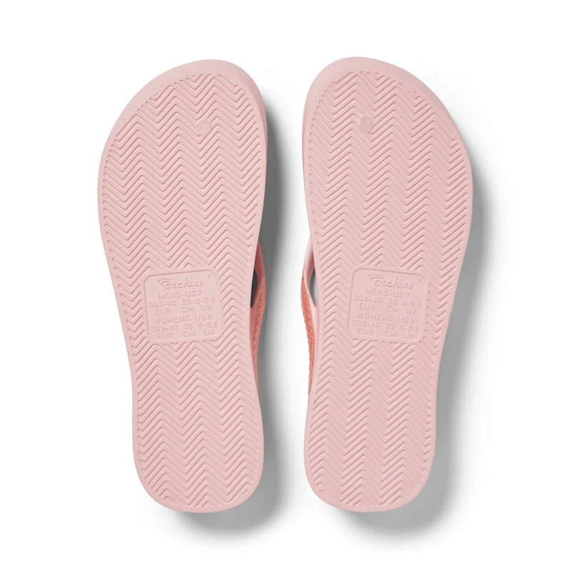 ARCH SUPPORT THONGS - SHIMMER PINK