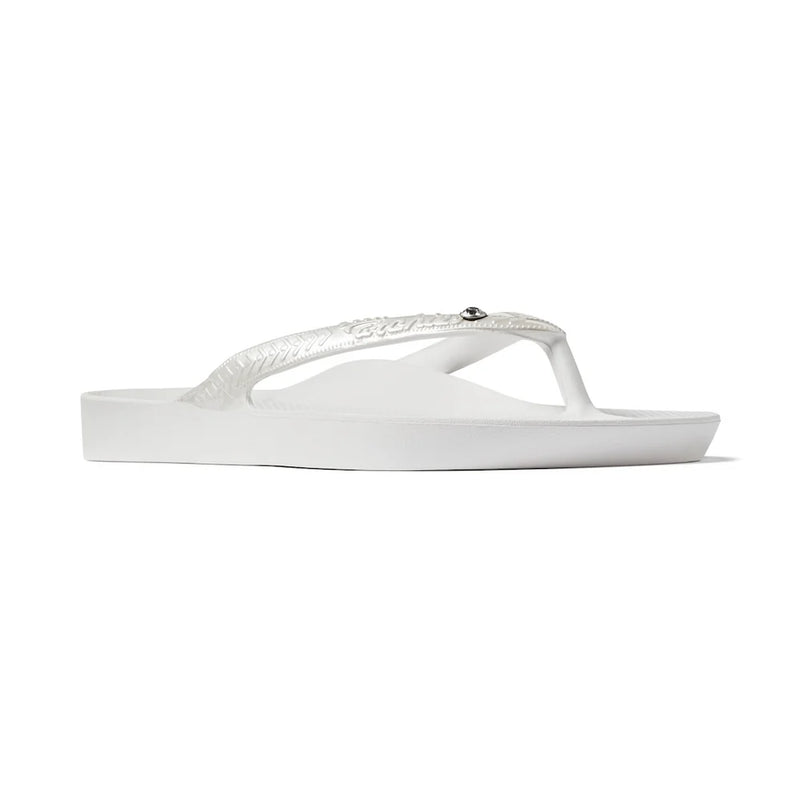 ARCH SUPPORT THONGS - SHIMMER WHITE