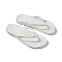 ARCH SUPPORT THONGS - SHIMMER WHITE