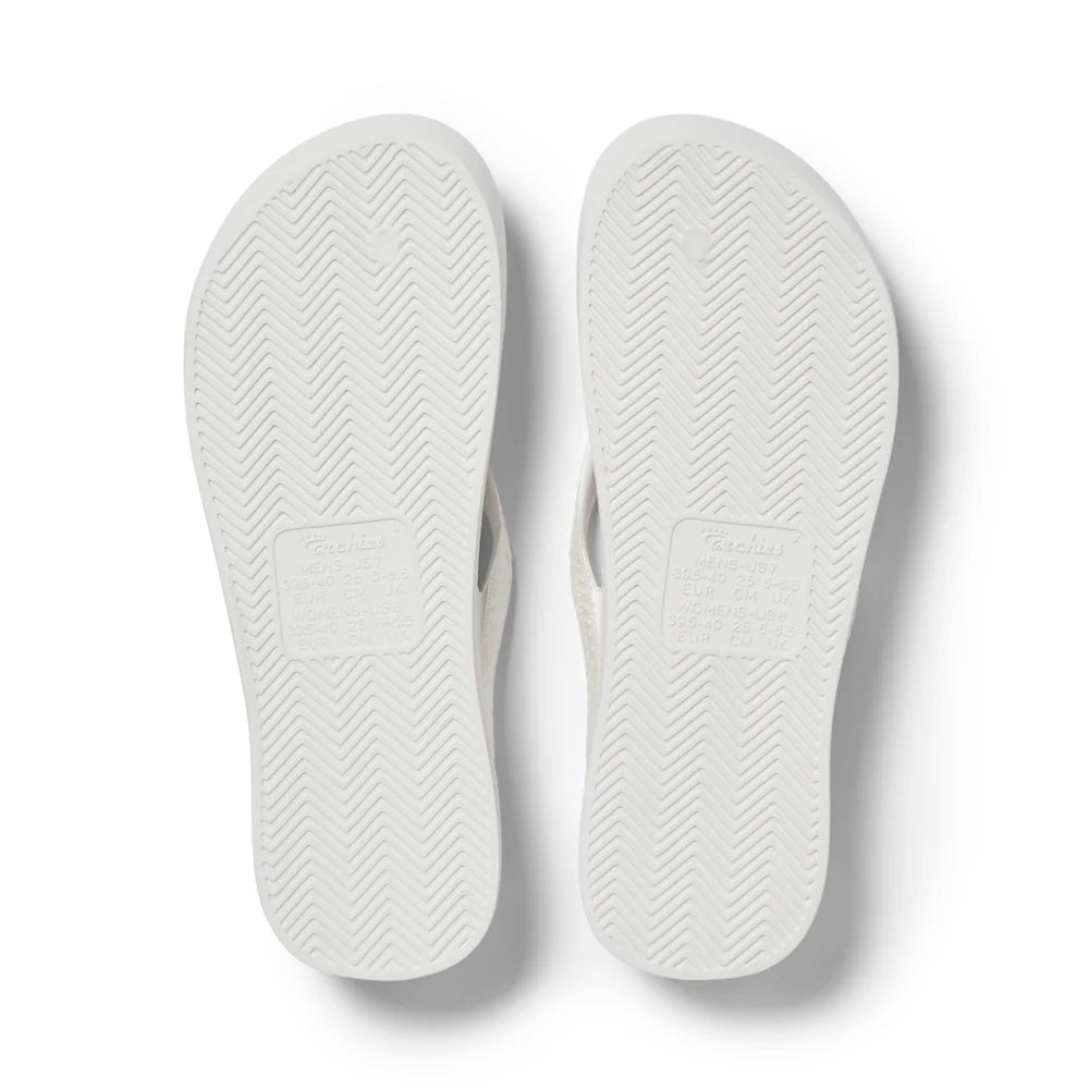 ARCH SUPPORT THONGS - SHIMMER WHITE