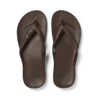 ARCH SUPPORT THONGS - BROWN