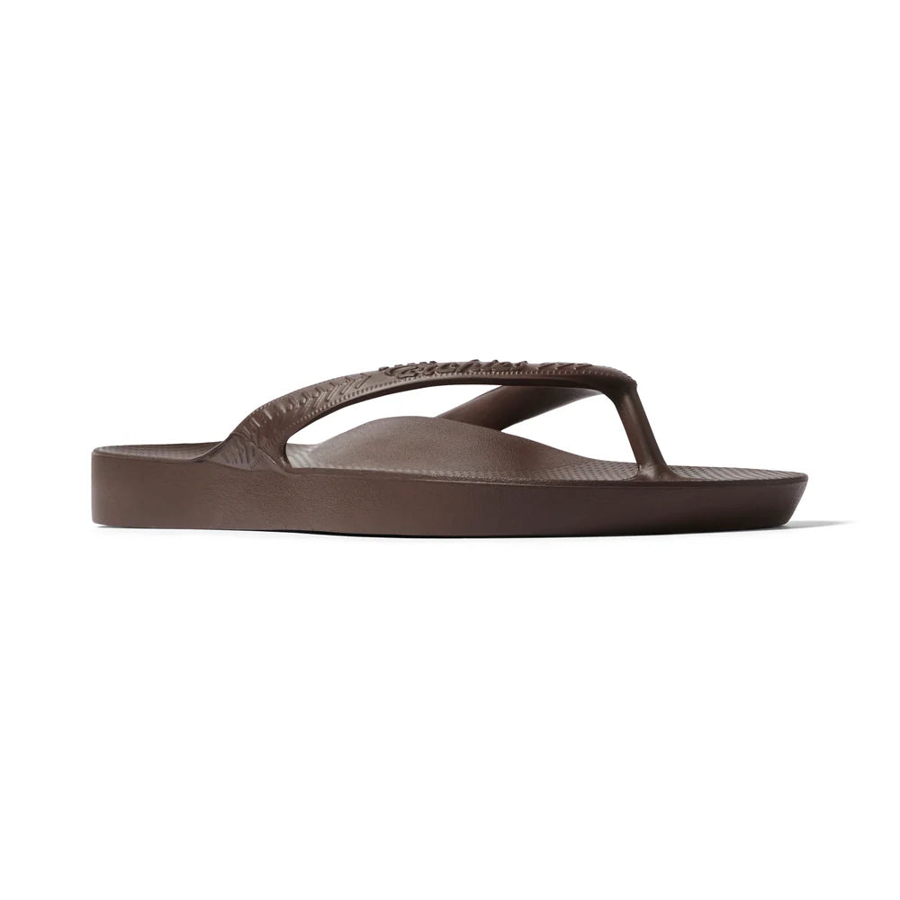 ARCH SUPPORT THONGS - BROWN