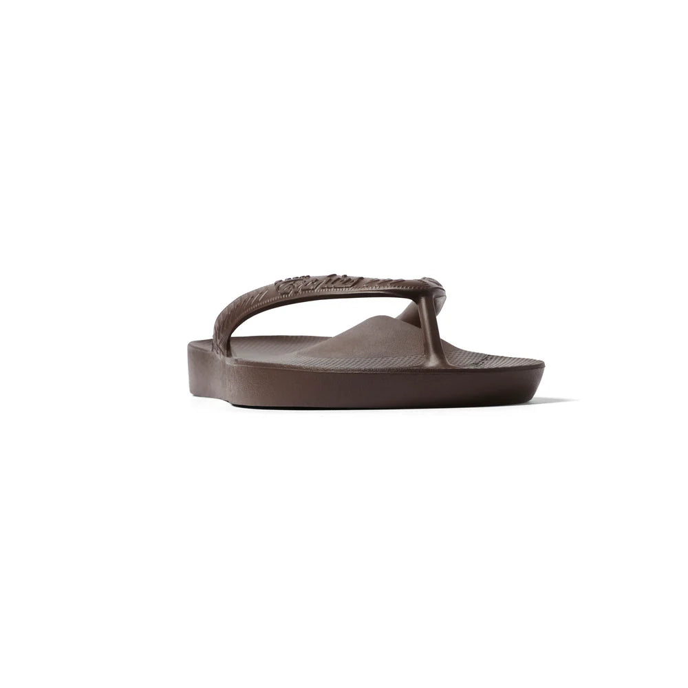 ARCH SUPPORT THONGS - BROWN