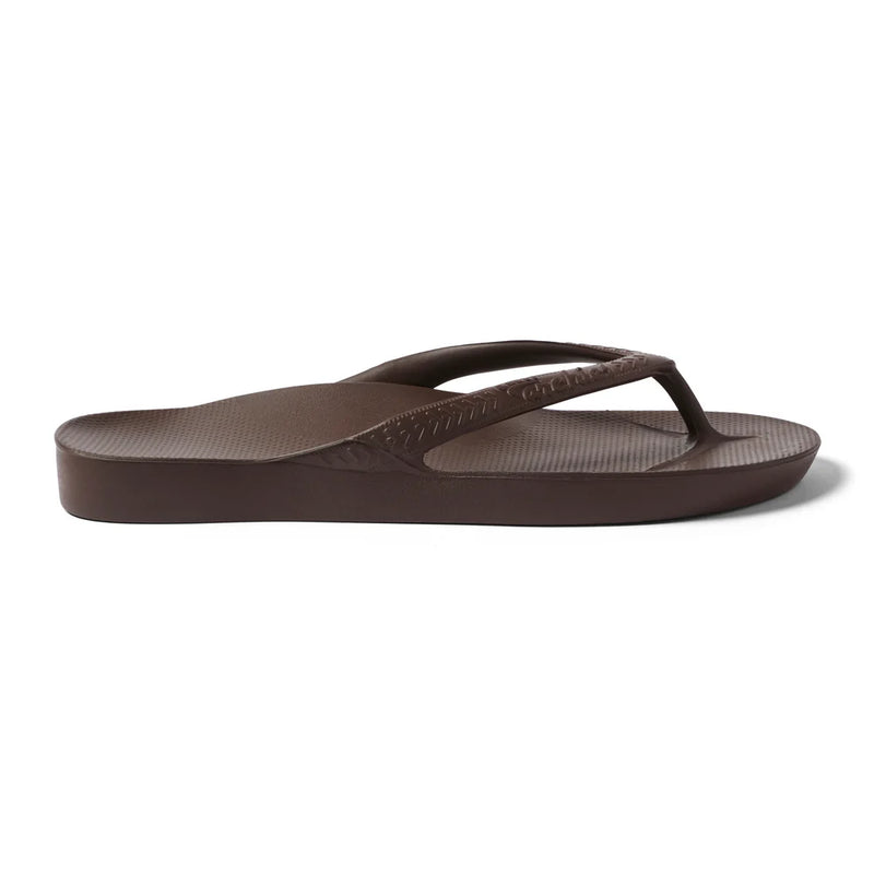 ARCH SUPPORT THONGS - BROWN