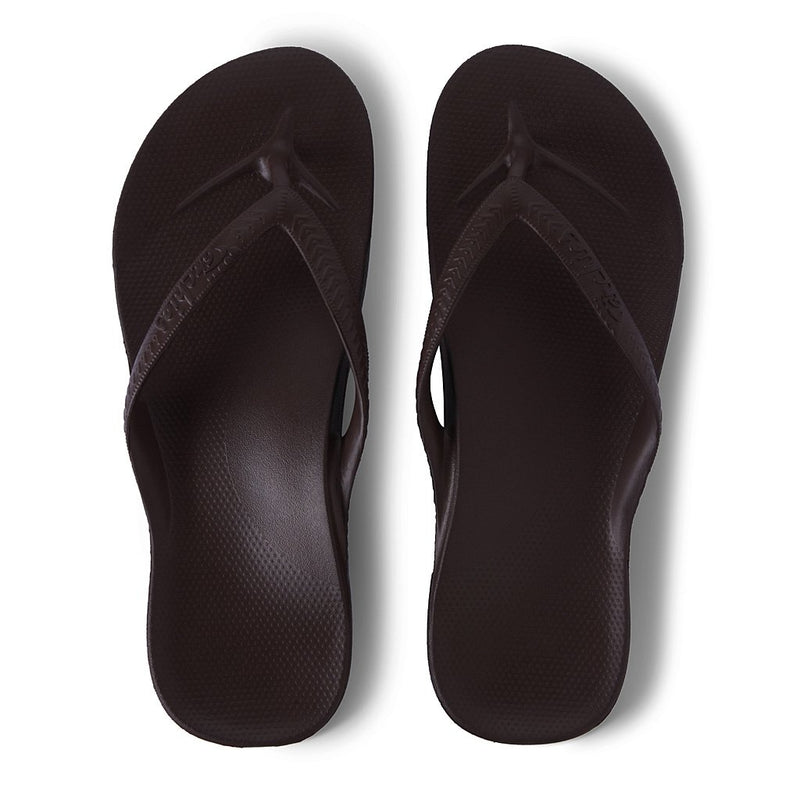 ARCH SUPPORT THONGS - BROWN