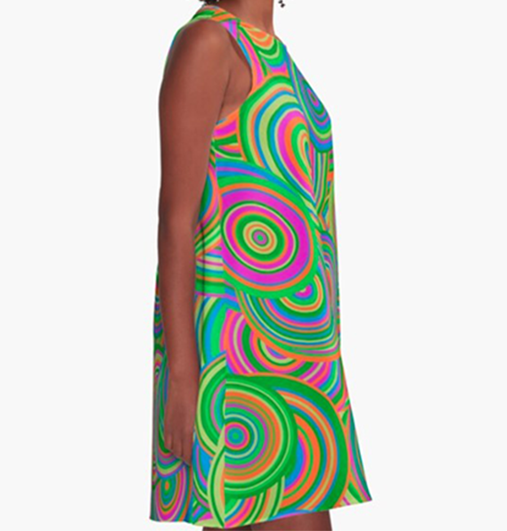 PSYCHEDELIC A-LINE DRESS