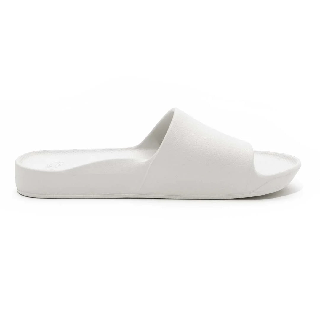 ARCH SUPPORT SLIDES - WHITE – Miss Goody 2 Shoes